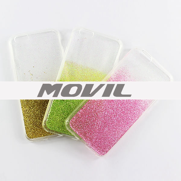 NP-2486 Lujo Sparkle Glitter de TPU Funda para iPhone 6-10